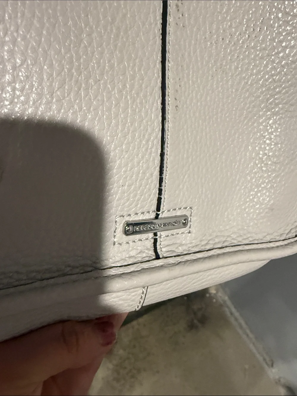 Rebecca Minkoff Pebbled Light Cream Crossbody Bag
